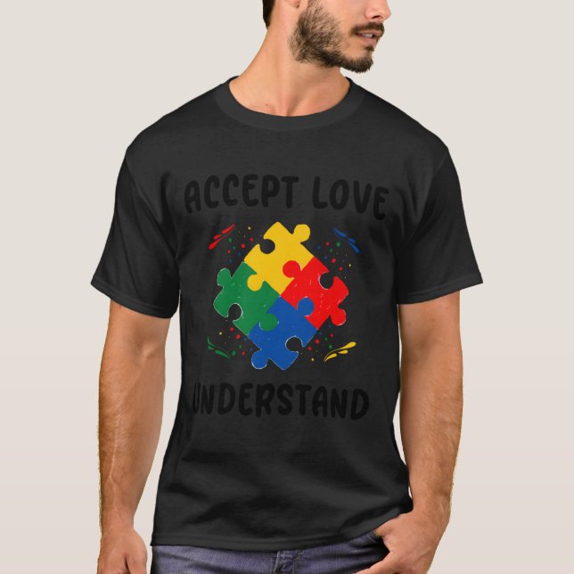 Camiseta Puzzle Piece Autism Support Awareness (Anverso)