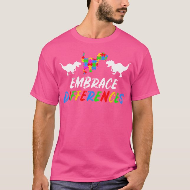 Camiseta Puzzle Piece Gift Kids Dino Trex (Anverso)