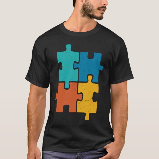 Camiseta Puzzle Pieces Support For Spreading Autism Awarene (Anverso)
