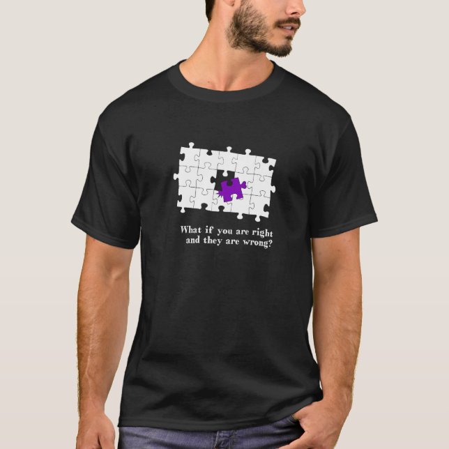 Camiseta Puzzle Pieces - What if they are wrong and you are (Anverso)