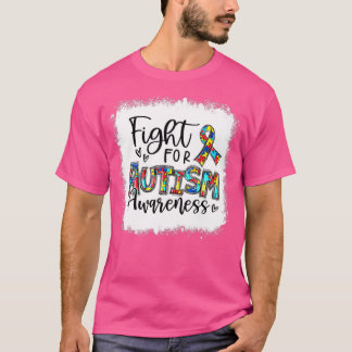 Camiseta Puzzle Ribbon Fight For Autism Awareness Autism Fi