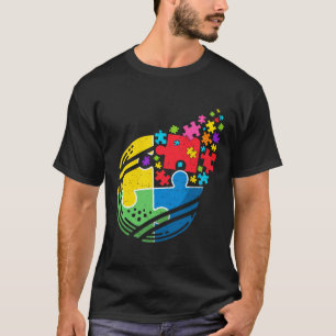 Camiseta Puzzle Tennis Support Autism Awareness Men Women K