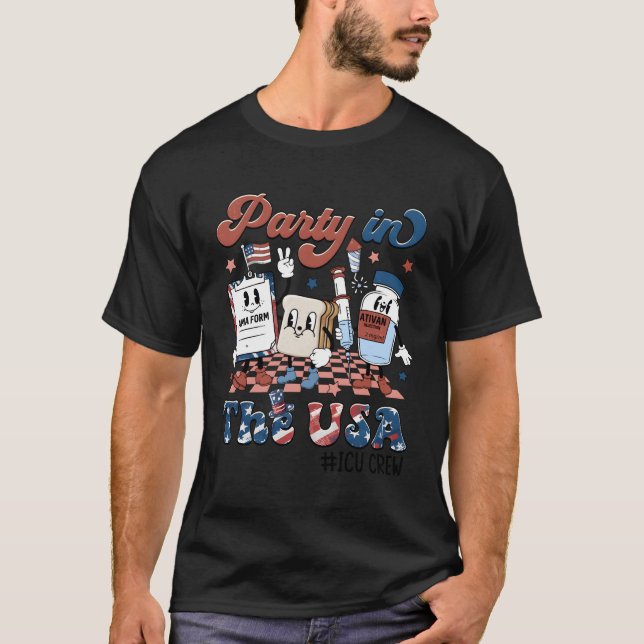 Camiseta Py En La Enfermera De La Uci 4 De Julio (Anverso)
