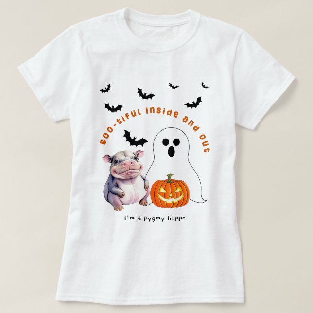 Camiseta Pygmy Hippo Hermoso interior y exterior (Diseño del anverso)