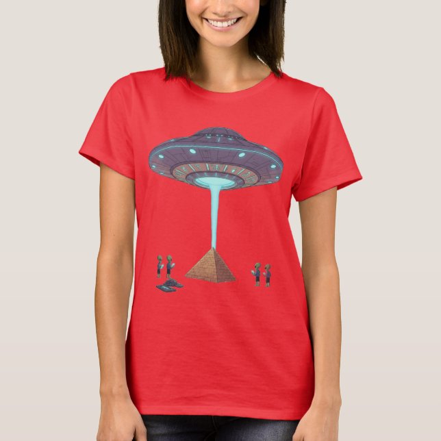 Camiseta Pyramid Drop — Aliens Deliver the Truth (Anverso)