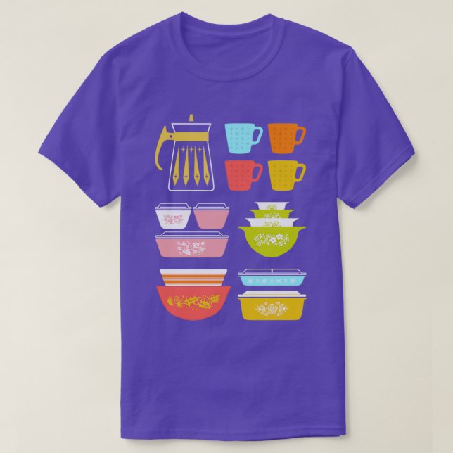 Camiseta Pyrex Pretties Vintage Vitchenware (Diseño del anverso)
