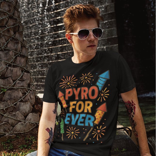 Camiseta Pyro Forever Feuerwerk Illustration (Subido por el creador)