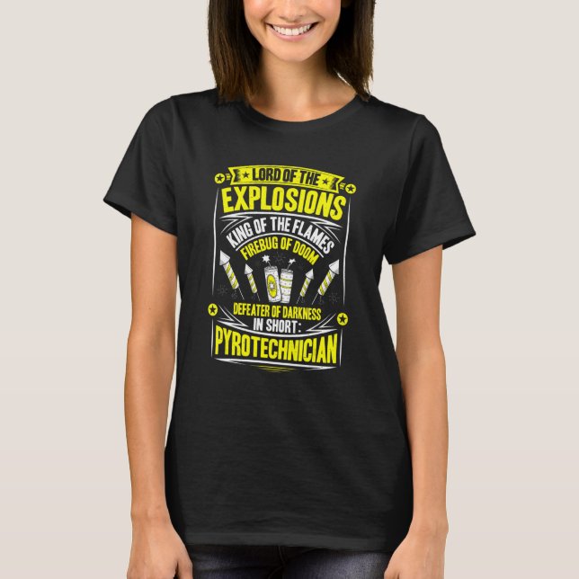 Camiseta Pyrotechnics King Of The Flames Fireworks Pyrotech (Anverso)