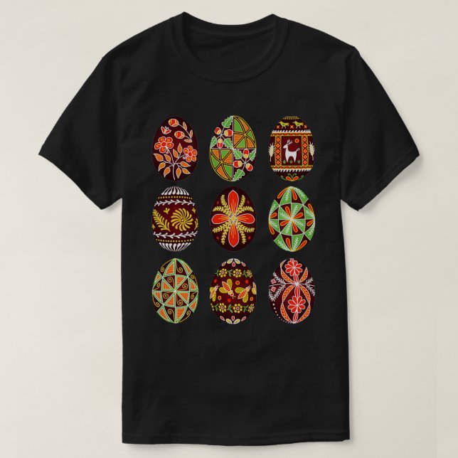 Camiseta Pysanky Easter Egg Happy Easter Day Egg Hunting  (Diseño del anverso)