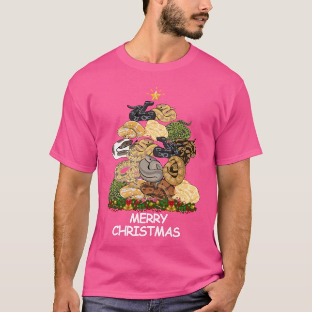 Camiseta Python Christmasree Feliz amigo de Navidad (Anverso)