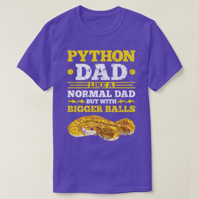 Camiseta Python Dad Snake Lover (Diseño del anverso)