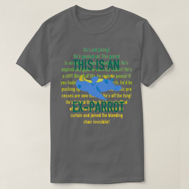 Camiseta Python Esto es un ExParrot Gif python (Diseño del anverso)