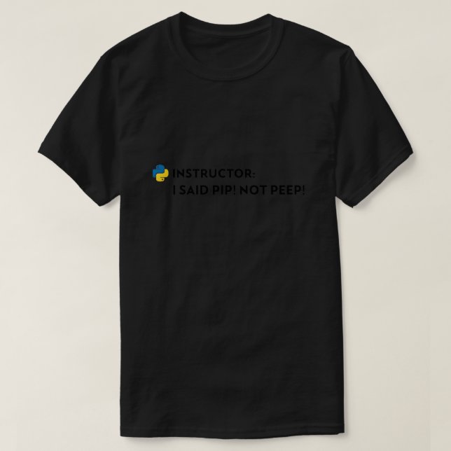 Camiseta Python pip (Diseño del anverso)