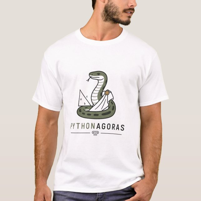 Camiseta Pythonagoras Divertido Pythagoras Python Chiste (Anverso)