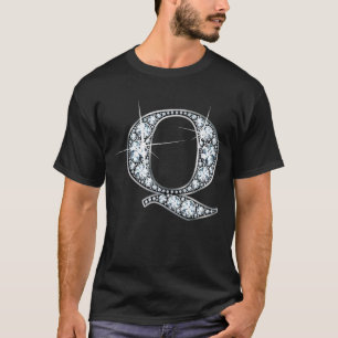 Camiseta "Q" Diamond Bling T-Shirt
