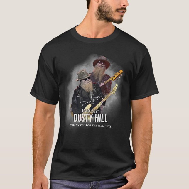 Camiseta Q.E.P.D. Dusty Hill - Gracias Por Los Recuerdos   (Anverso)