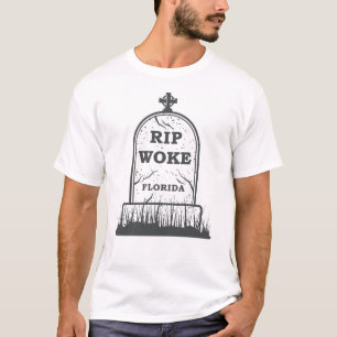 Camiseta Q.E.P.D. Woke - DeSantis Conservador Anti-Woke de 