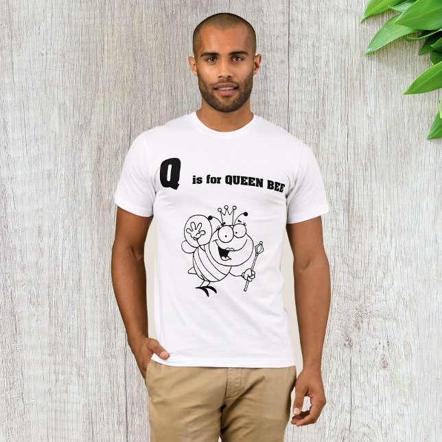 Camiseta Q es para Queen Bee Mens T-Shirt (Subido por el creador)