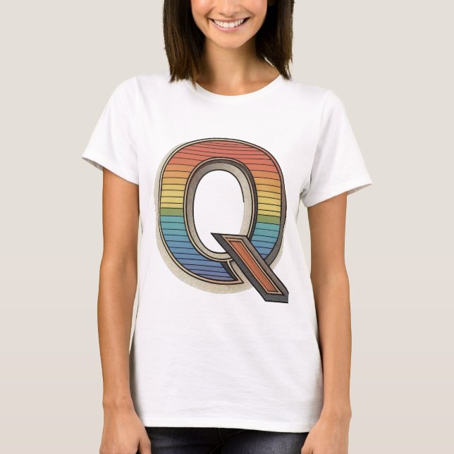 Camiseta 'Q' retro (Anverso)