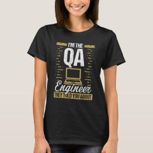 Camiseta QA Engineering Code Testing Quality Assurance Soft
