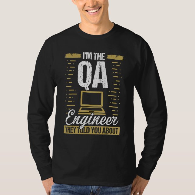 Camiseta QA Engineering Code Testing Quality Assurance Soft (Anverso)