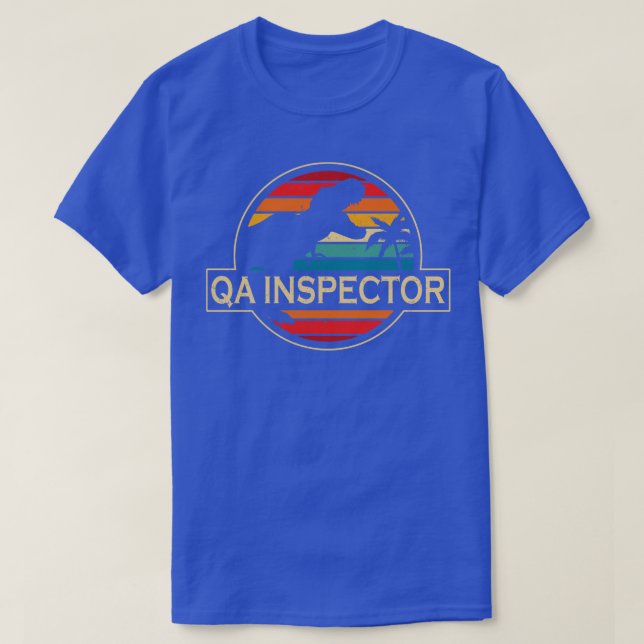 Camiseta Qa Inspector Dinosaur (Diseño del anverso)