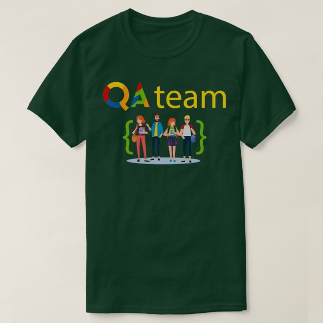 Camiseta QA Team QA Ingeniero Garantía de Calidad 1 (Diseño del anverso)