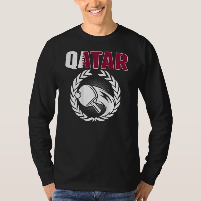 Camiseta Qatar Ping Pong  Proud Qatari Table Tennis Support (Anverso)