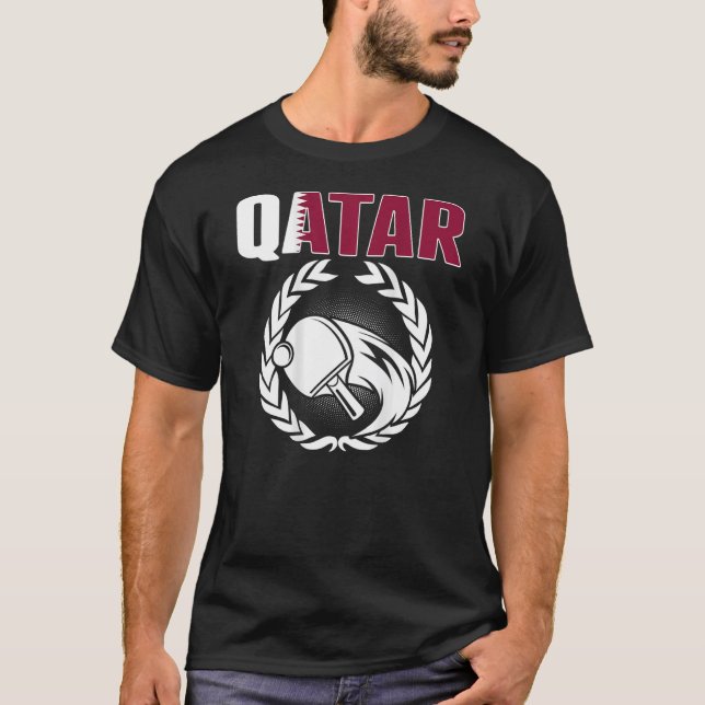 Camiseta Qatar Ping Pong  Proud Qatari Table Tennis Support (Anverso)