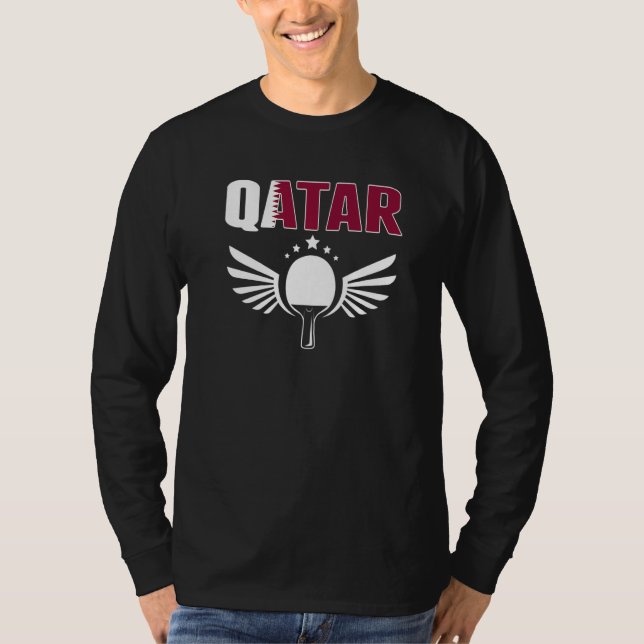 Camiseta Qatar Ping Pong  Proud Qatari Table Tennis Support (Anverso)