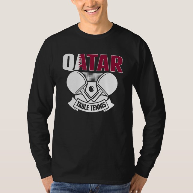 Camiseta Qatar Ping Pong  Proud Qatari Table Tennis Support (Anverso)