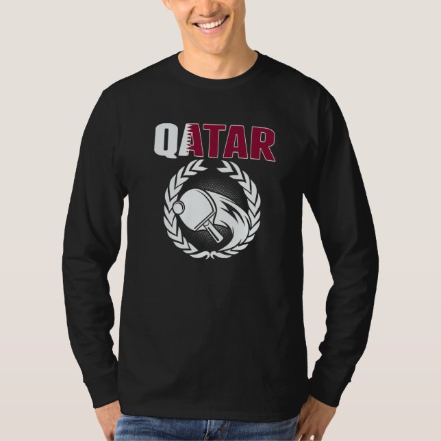 Camiseta Qatar Table Tennis  Qatari Ping Pong Supporter Spo (Anverso)