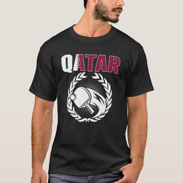 Camiseta Qatar Table Tennis Qatari Ping Pong Supporter Spo (Anverso)