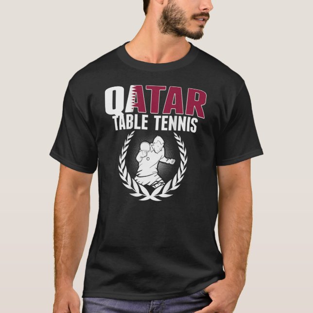 Camiseta Qatar Table Tennis Qatari Pong Team Support (Anverso)