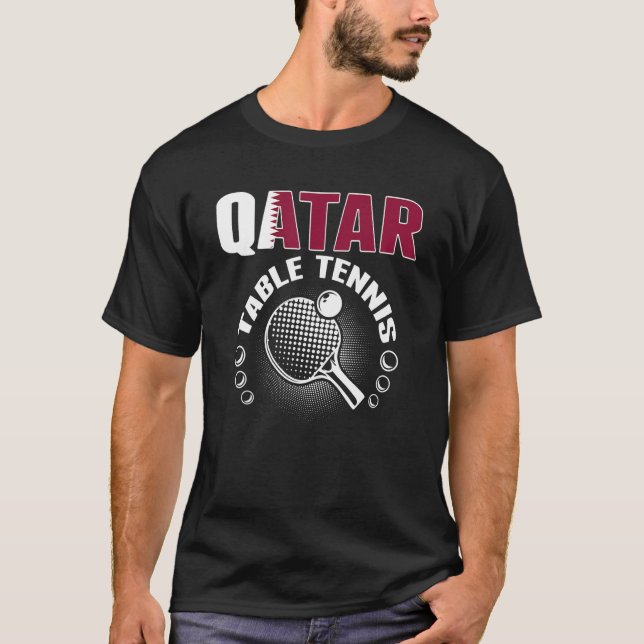 Camiseta Qatar Table Tennis Support Qatari Ping Pong Te (Anverso)