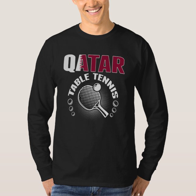 Camiseta Qatar Table Tennis     Support Qatari Ping Pong Te (Anverso)