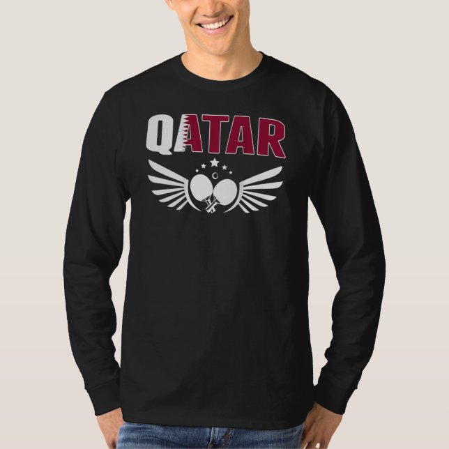 Camiseta Qatar Table Tennis   Support Qatari Ping Pong Team (Anverso)