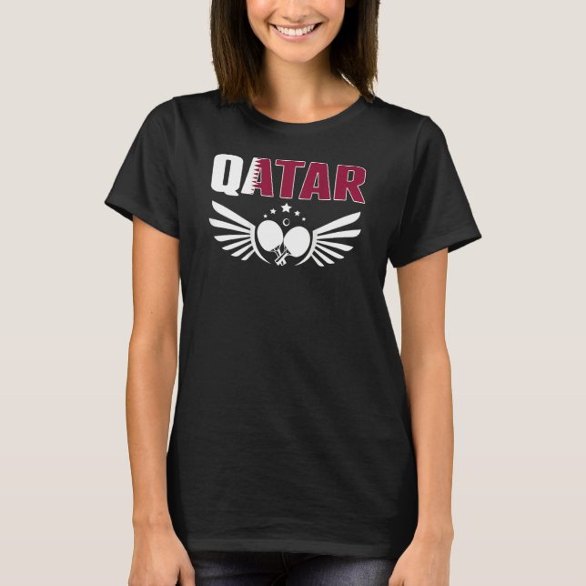 Camiseta Qatar Table Tennis   Support Qatari Ping Pong Team (Anverso)
