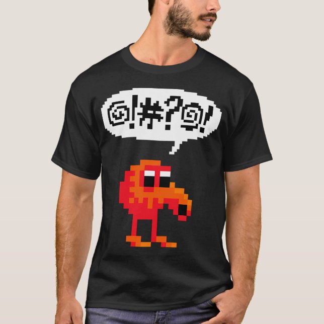 Camiseta Qbert Cursing After Failure. (Anverso)