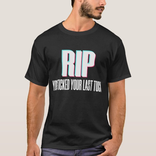 Camiseta QEPD Aplicación Tiktok App 2020 prohibida Graciosa (Anverso)