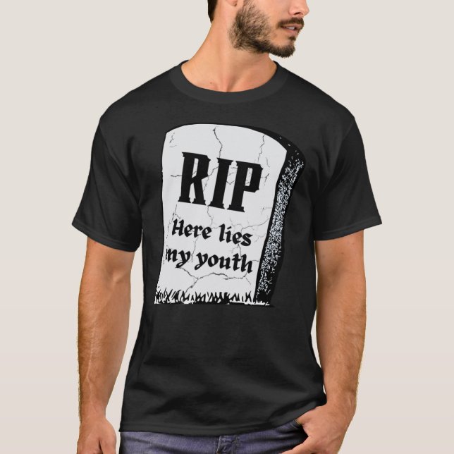 Camiseta QEPD Aquí Está Mi Muerte Juvenil A Mi Nacimiento D (Anverso)