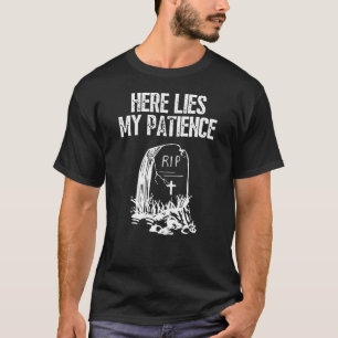 Camiseta QEPD Aquí Está Mi Paciencia Grasosa Retro