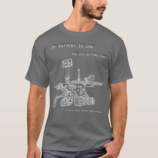 Camiseta QEPD Exploración del Rover de Oportunidad de Marte (Anverso)