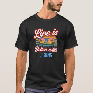 Camiseta Qigong Kung Fu Vintage Sunset con Qigong
