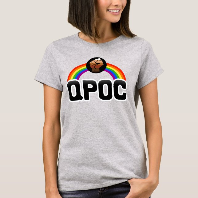 Camiseta QPOC Progress Pride (Anverso)
