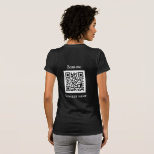 Camiseta QR Code Business Logo Profesional Negro Moderno