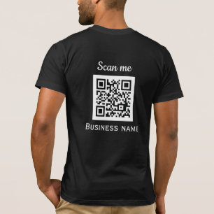 Camiseta QR Code Business Logo Profesional Negro Moderno