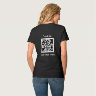 Camiseta QR Code Business Logo Profesional Negro Moderno