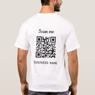 Camiseta QR Code Business Logo Profesional Negro Moderno