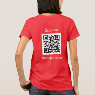 Camiseta QR Code Business Logo Profesional Red Moderno